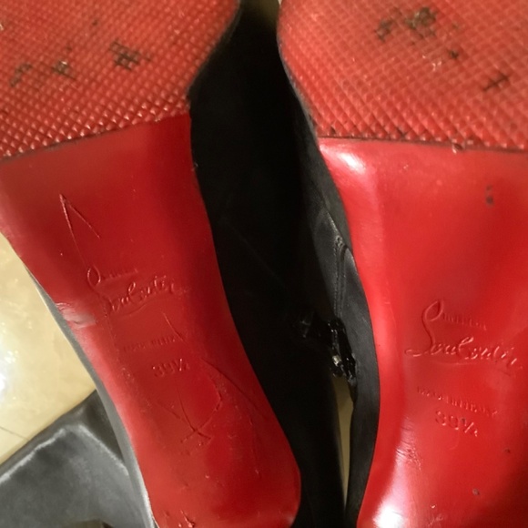 Christian Louboutin Black leather knee high  Bianca Botta 140 Boot size 39.5 IT - Picture 11 of 14